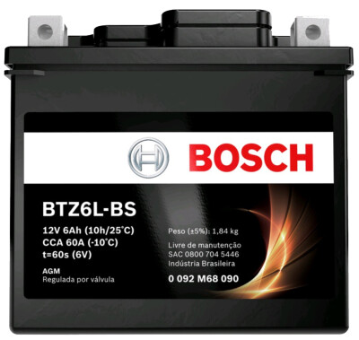 BATERIA 12V 6AH BTZ6LBS BROS 150 ES/ESD,TITAN 150 ES/ESD